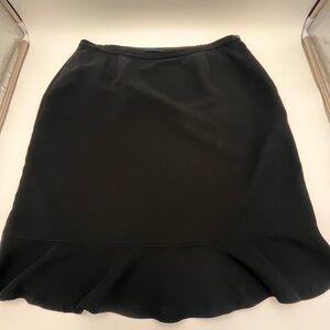 Karen Scott Peplum Career Black Women's Skirt lined, size 16 side zipper career